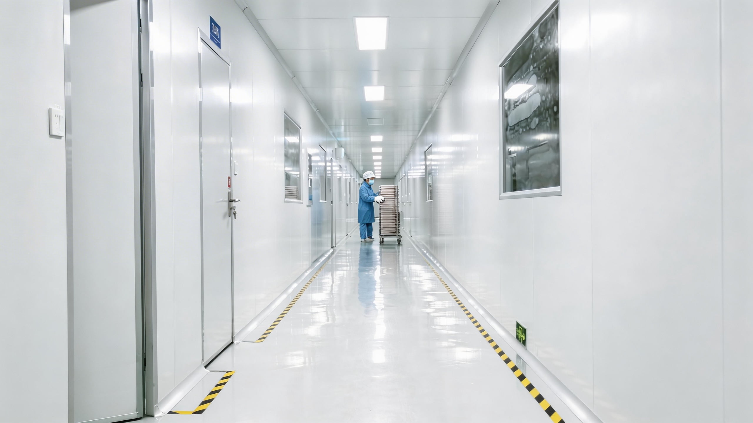 GMP-compliant clean corridor inside York Candy marshmallow production facility