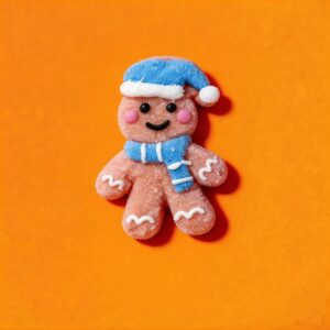 Gingerbread Boy with Scarf Marshmallow