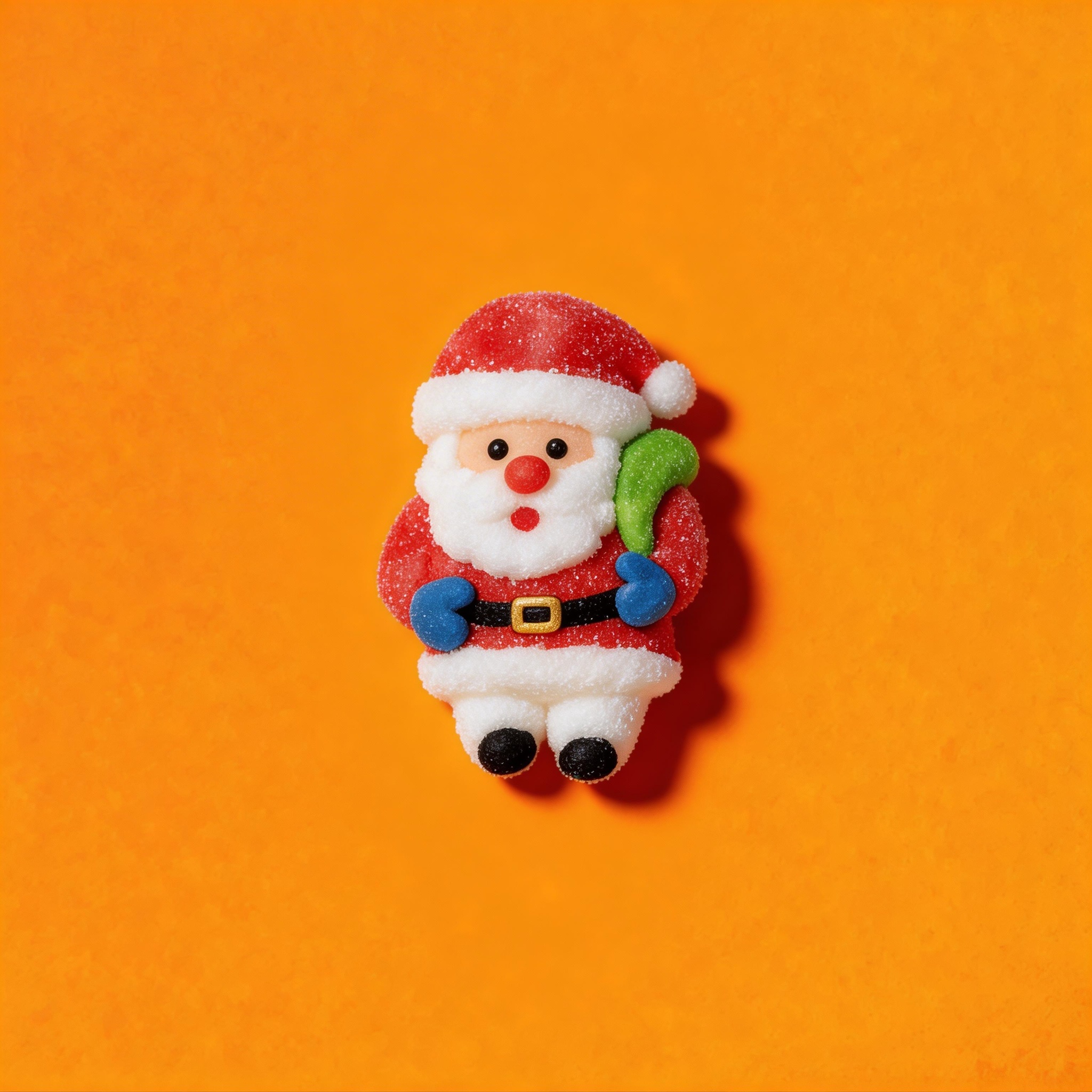 A collection of unique, custom-designed snowman marshmallows with colorful scarves and funny faces