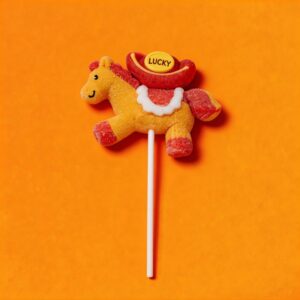 Lucky Golden Horse Marshmallow Pop