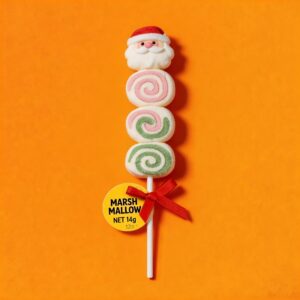 Santa Swirl Marshmallow Skewer