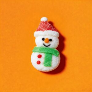 Snowman with Santa Hat Marshmallow