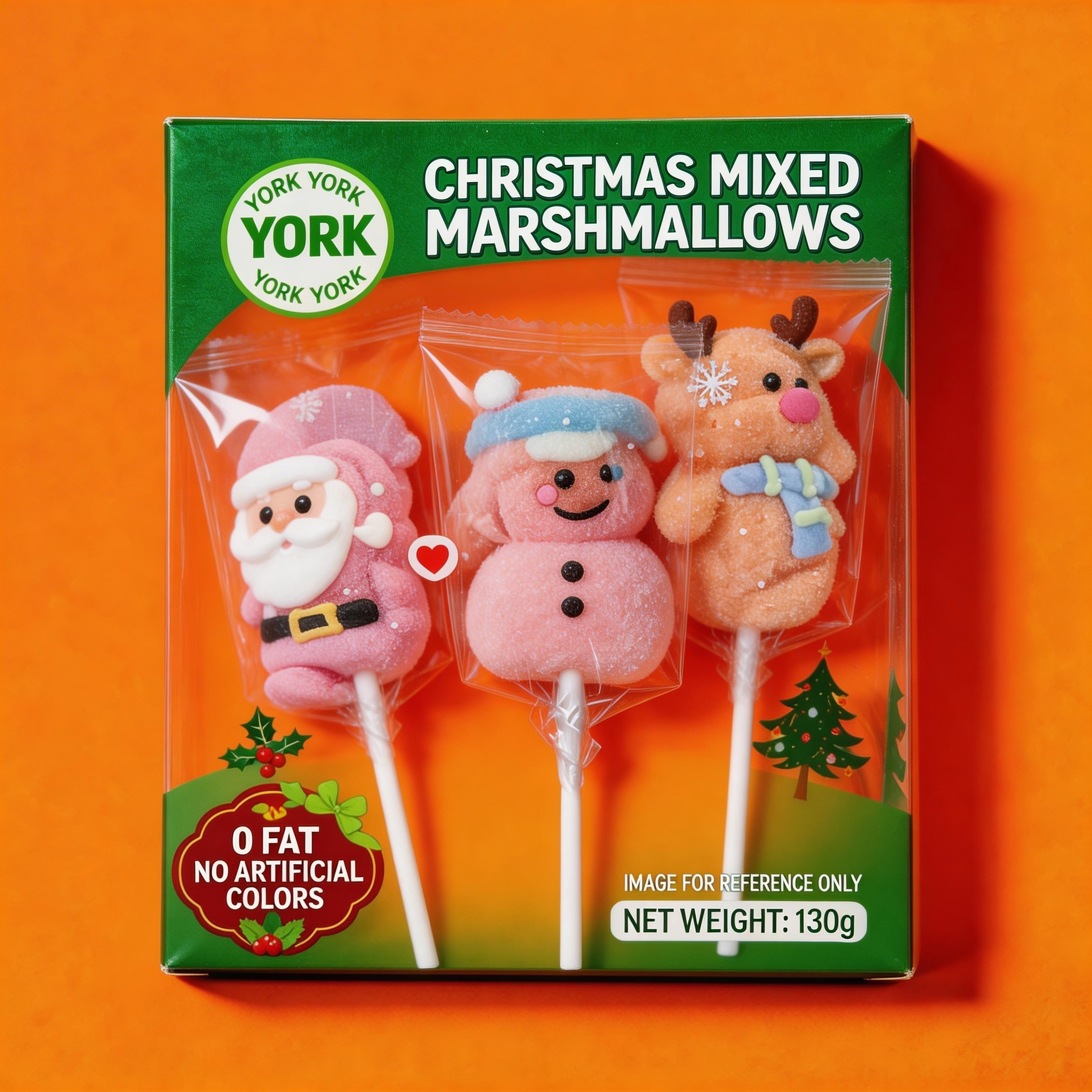 A variety of custom marshmallow packages on a production line