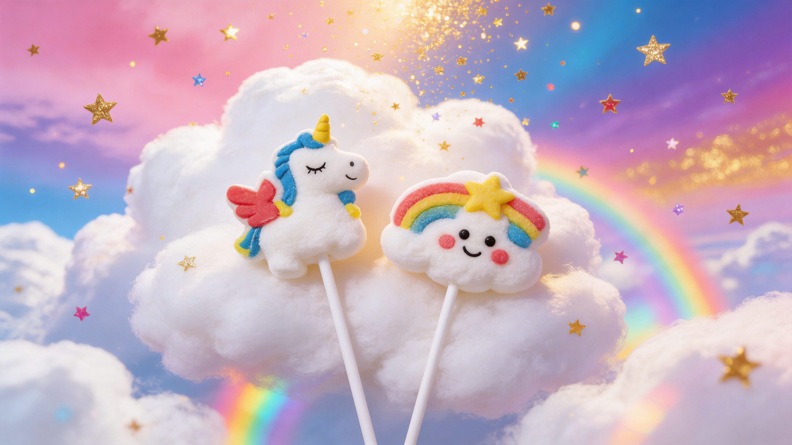 Cartoon and fantasy marshmallows -- unicorns, mermaids, dinosaurs and rainbow shapes for children's specialty retailers