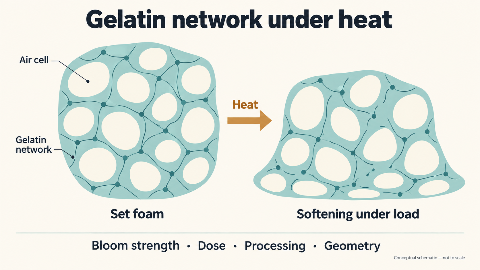 Gelatin network effects in fire-roasting marshmallows fire-roasting marshmallows gelatin network effects